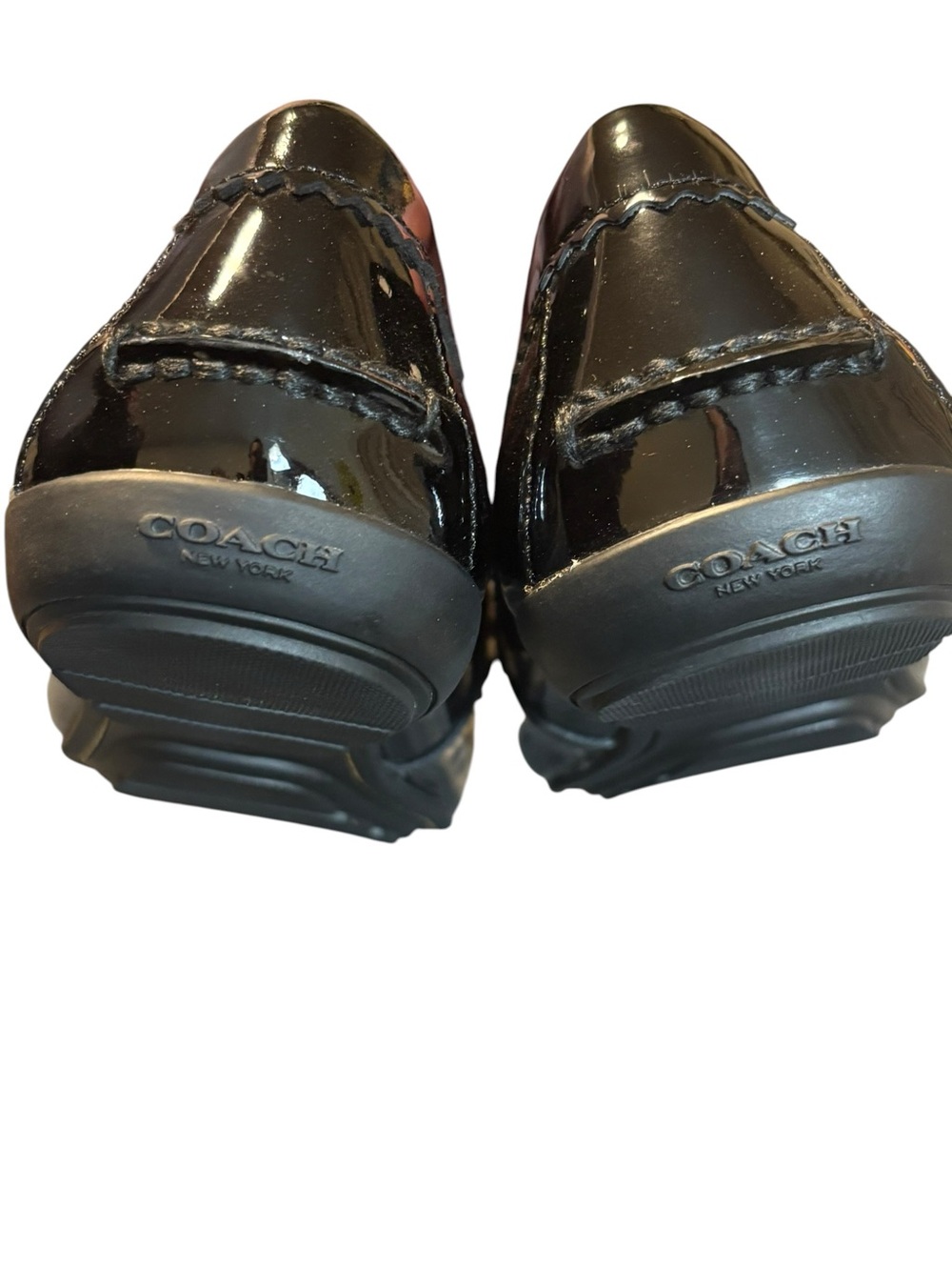 Coach loafers Odette black patent leather flats size 8.5 US women’s - Picture 6 of 10